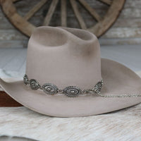 Antiqued Oval Concho Hat Band - Briscoe