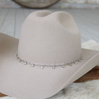 Paperclip Chain Hat Band with Rhinestones - The Lana