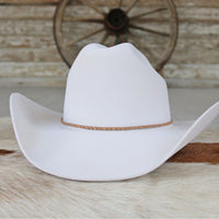Tan Braided Leather Hat Band
