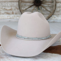 Mist Grey Multi-Strand Beaded Hat Band