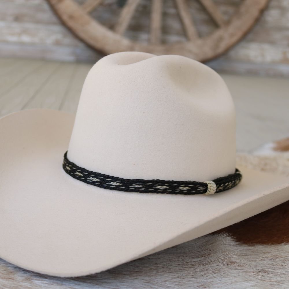 Genuine Horsehair 5 Strand Braided Hat Band - Black Socks