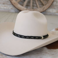 Genuine Horsehair 5 Strand Braided Hat Band - Black Socks