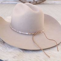 White Jade Stone Hat Band - Halo