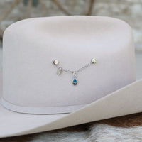 Arrowhead Charm Turquoise Inlay