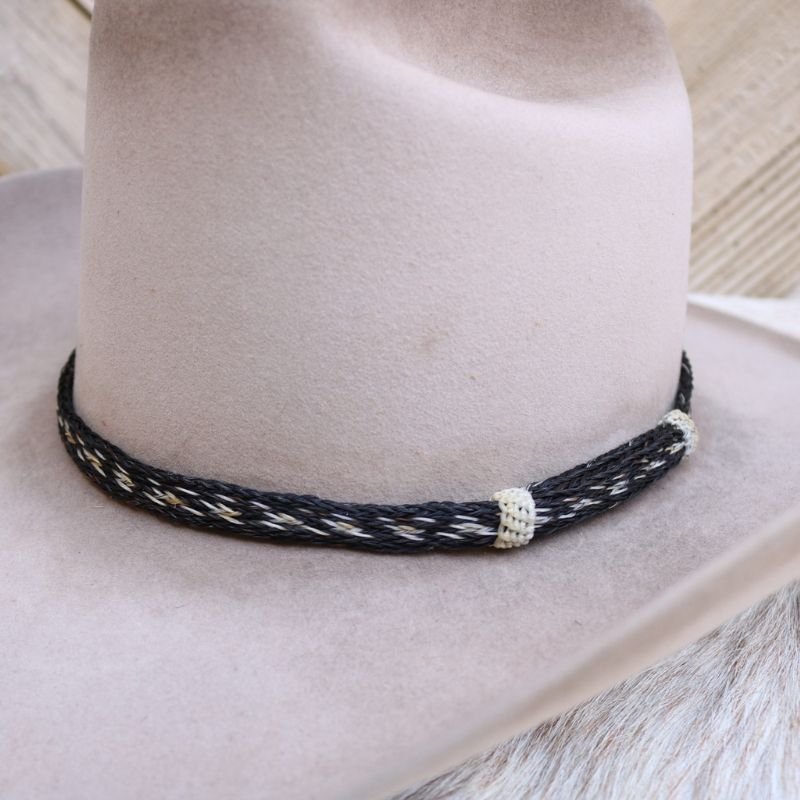 Genuine Horsehair 5 Strand Braided Hat Band - Black Socks