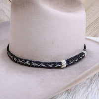 Genuine Horsehair 5 Strand Braided Hat Band - Black Socks
