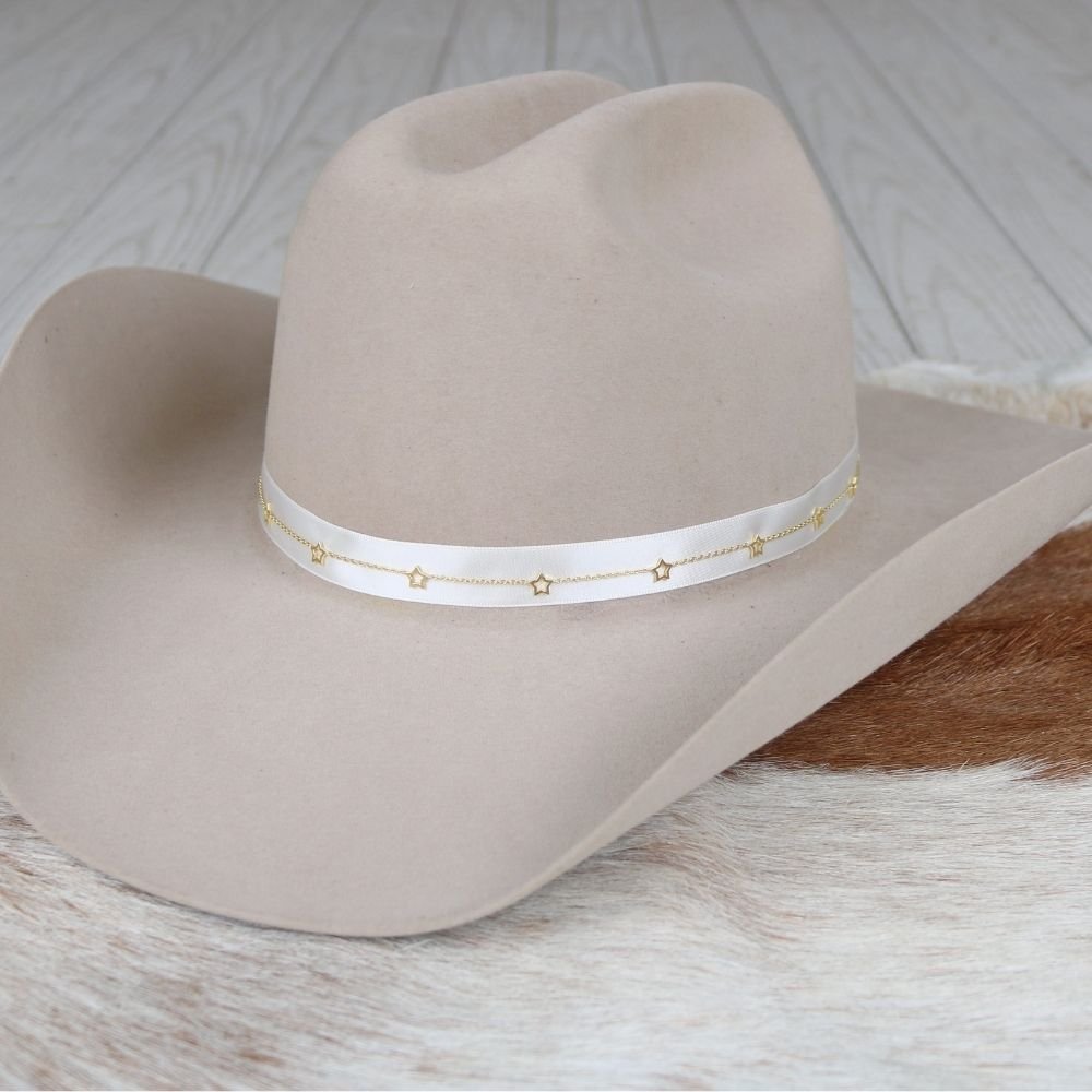 14K Gold Plated Star Chain Hat Band