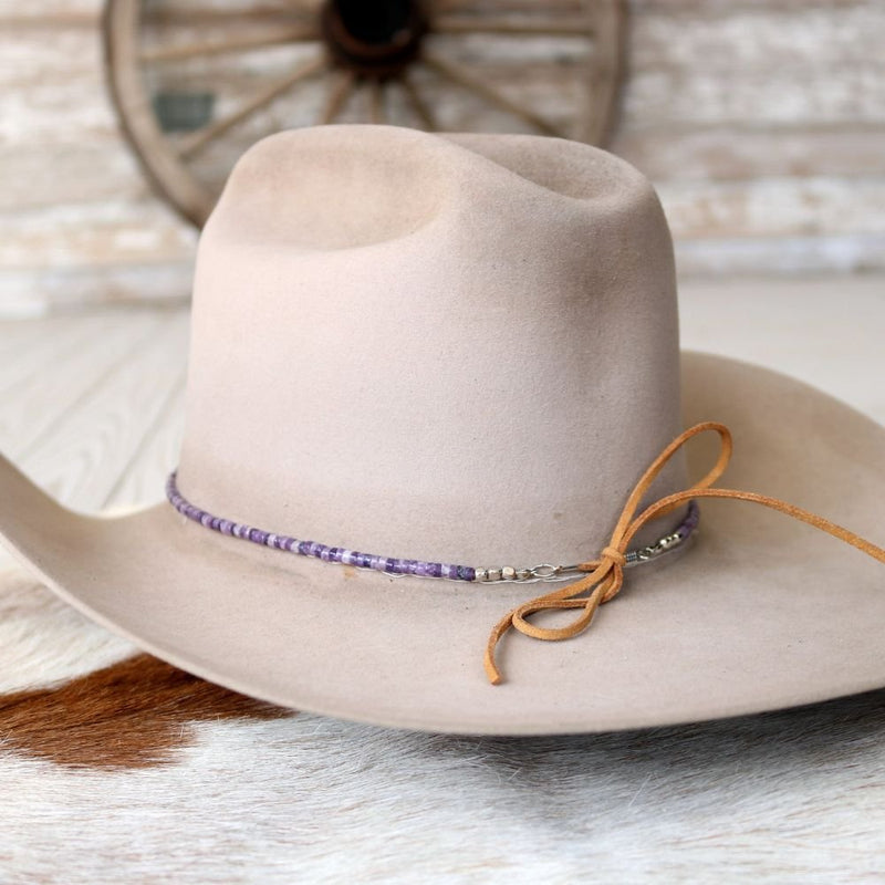 Lilac Purple Stone Hat Band