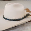 Horsehair Braided Blue Single Tassel Hat Band - Caleb