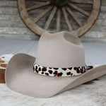 Leopard Print Leather Hat Band - Amelia