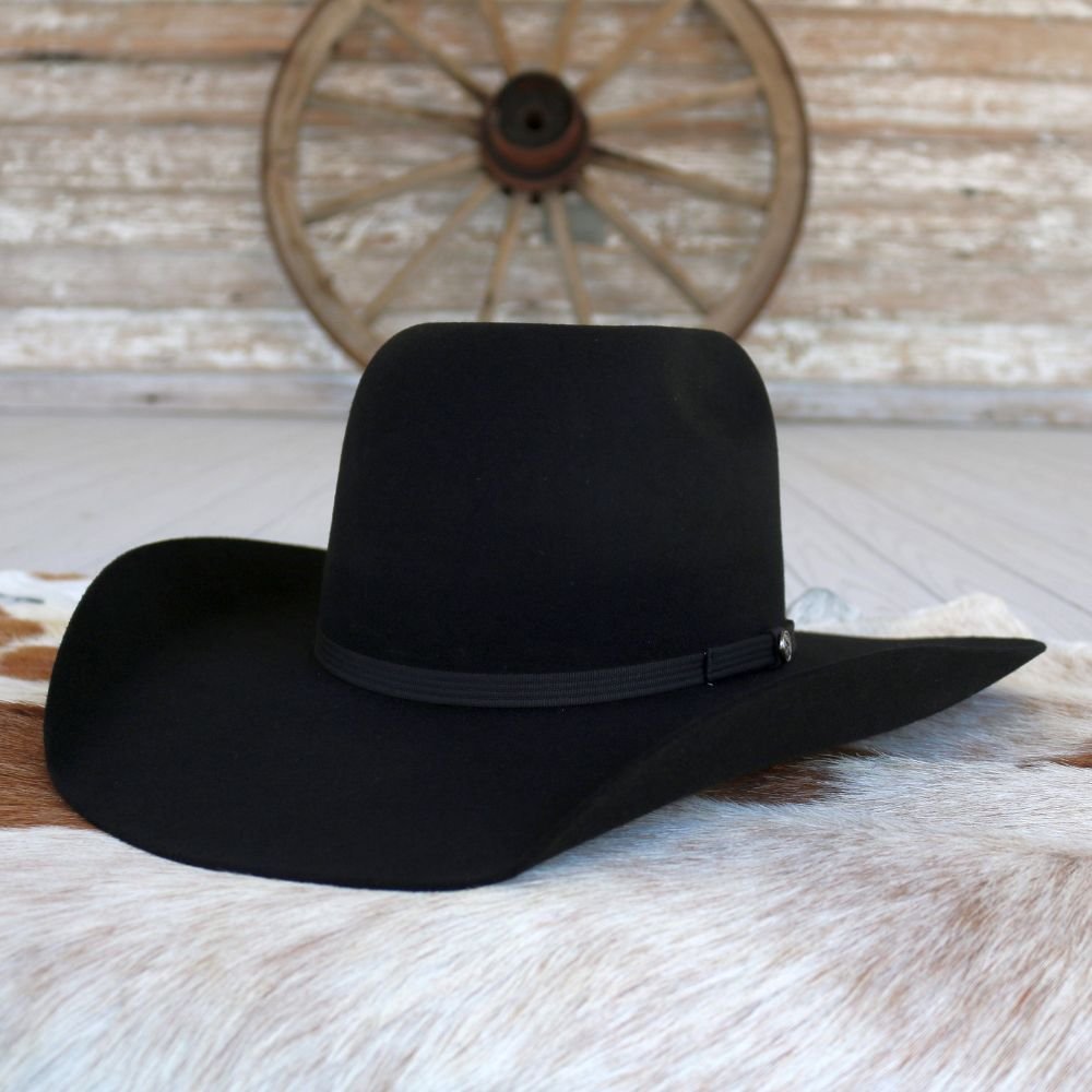 Black felt cowgirl hat 100% Wool Western Cowboy Hat for Men Women Classic Fedora  main image 2