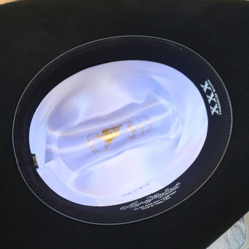 Larry Mahan 3X Oplin Black Wool Cowboy Hat