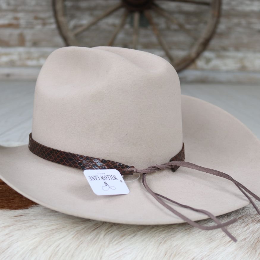 Leather Hat Band – Brown Diamond