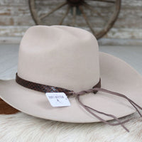 Leather Hat Band – Brown Diamond