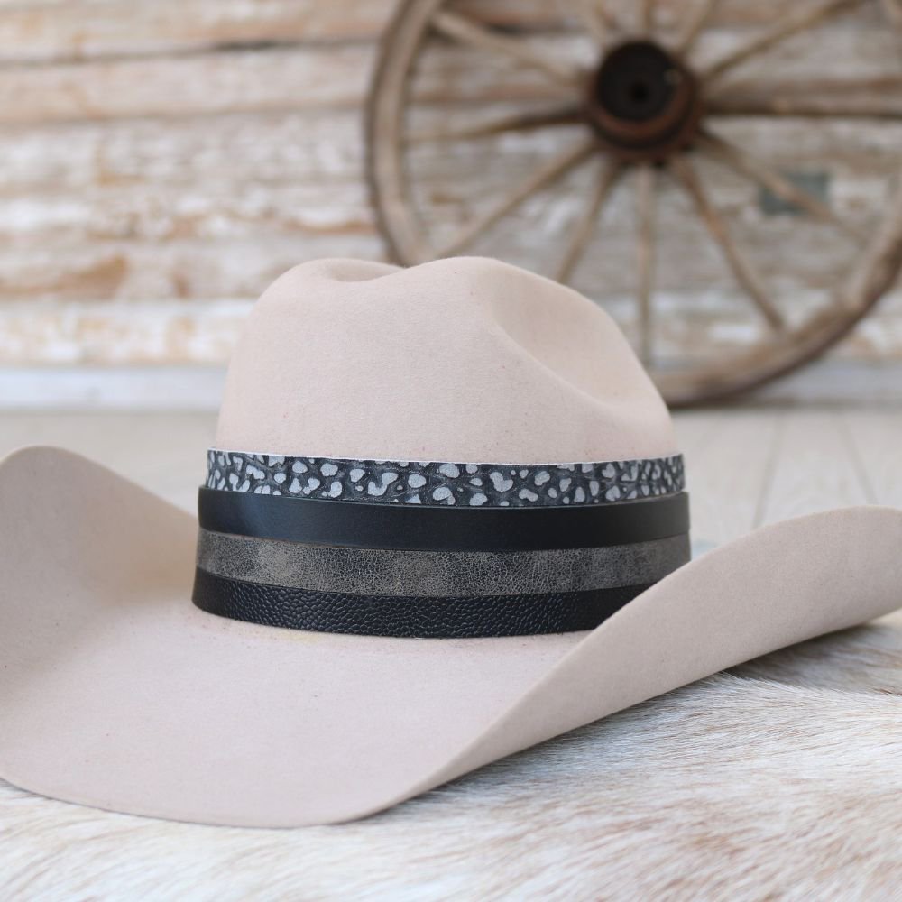 Black Leather Hat Band Variety Pack – 4 Pack