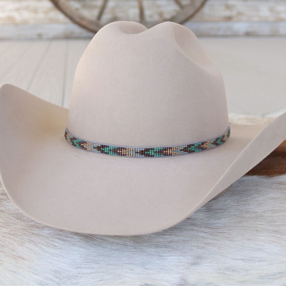 Southwest Slate Chevron Hat Band – Willow Lane Hat Co display picture 1