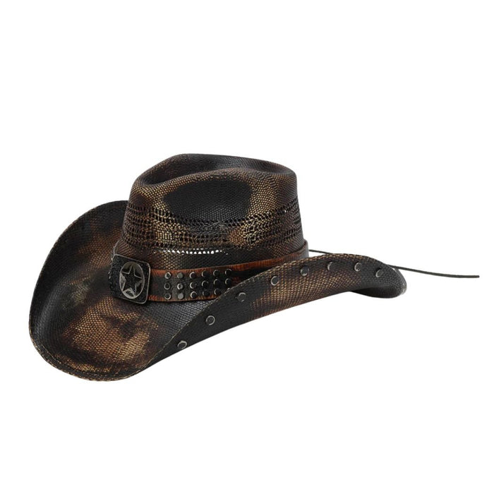 Stampede Men's Straw Cowboy Hat - The Black Star
