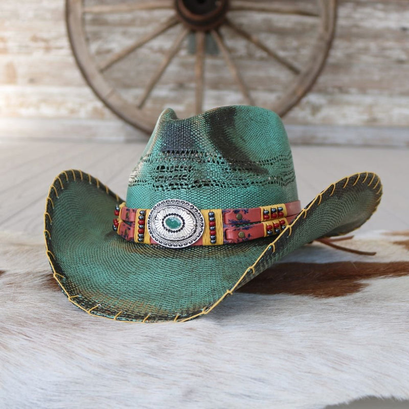 Stampede Straw Cowboy Hat - The Oceana – Willow Lane Hat Co display picture 1