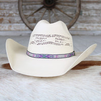 Justin Kids Ivory Straw Cowboy Hat - Wilder Jr.