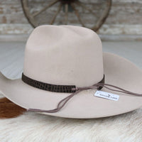Leather Hat Band – Dark Brown Croc