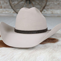 Leather Hat Band – Dark Brown Croc