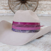 Pink & Purple Leather Hat Band Variety Pack – 4 Pack