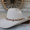 Western Brown Leather Hat Band with Conchos - The Outback