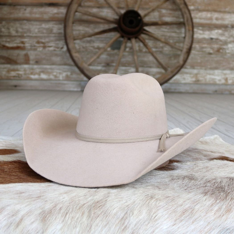 Stetson Men\'s Felt Western Hat in Taupe with Feather Band Always on Top Taupe Felt Gambler Style Cowboy Stetson Hat  main image 2
