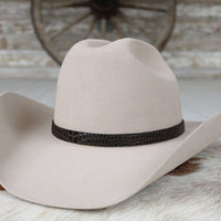 Leather Hat Band – Black Croc