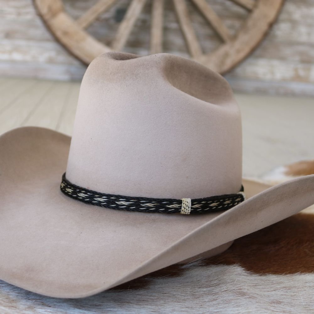 Genuine Horsehair 5 Strand Braided Hat Band - Black Socks