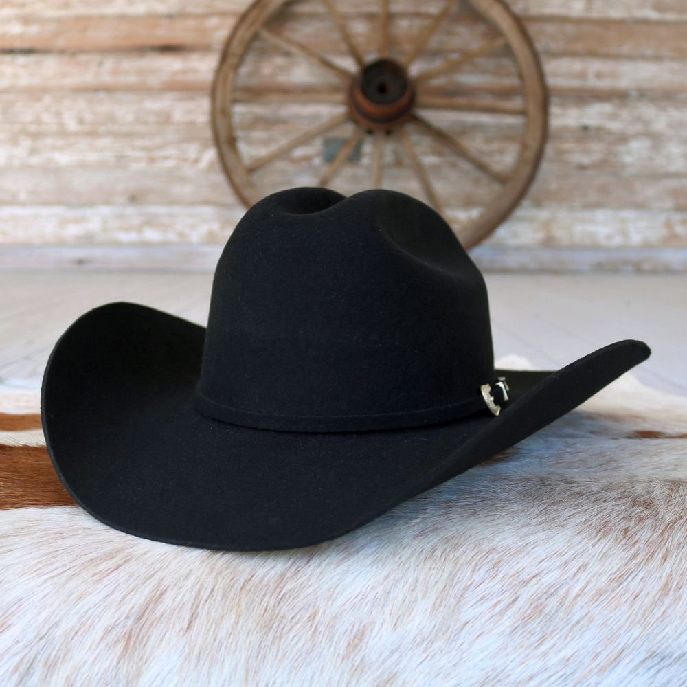 Stetson Melvern Vintage Cowboy Hat Black Wool Size 6 3/4 Made In USA​ Men main image 2