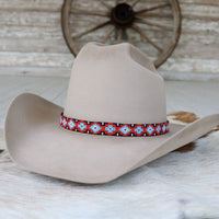 Beaded Hat Band - Red River