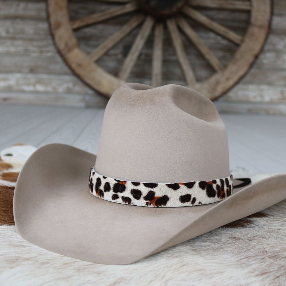Leopard Print Leather Hat Band - Calico