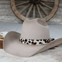 Leopard Print Leather Hat Band - Calico