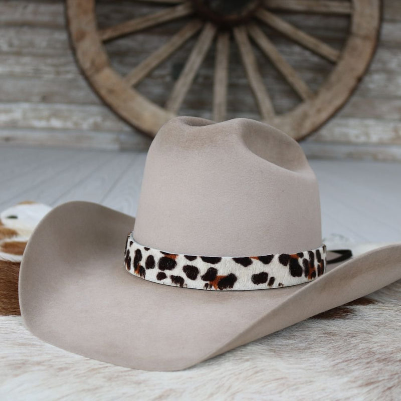 Leopard Print Leather Hat Band - Calico