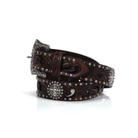 ARIAT Women's Scroll Cutout Concho Nail Belt