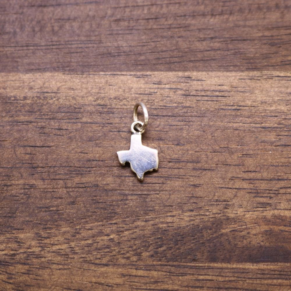 Sterling silver Texas-shaped charm pendant with top loop