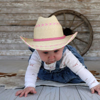 Atwood Baby Girl's Pink Palm Leaf Hat