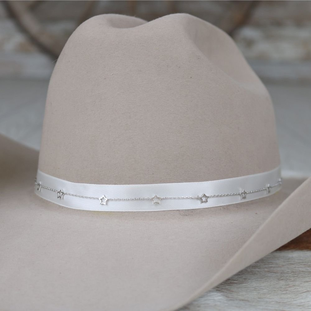 Silver Star Chain Hat Band