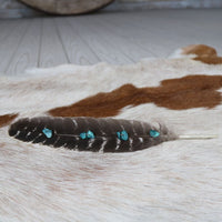 Turquoise Turkey Hat Feather