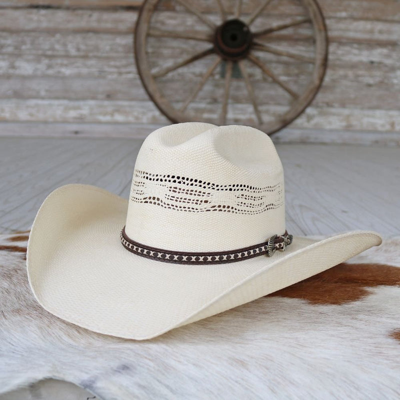 Stetson Straw Cowboy Hat Size 6 3/4 Cattleman Crease Vented Crown Stetson Straw Cowboy Hat Size 6 3/4 Cattleman | Mercari main image 3
