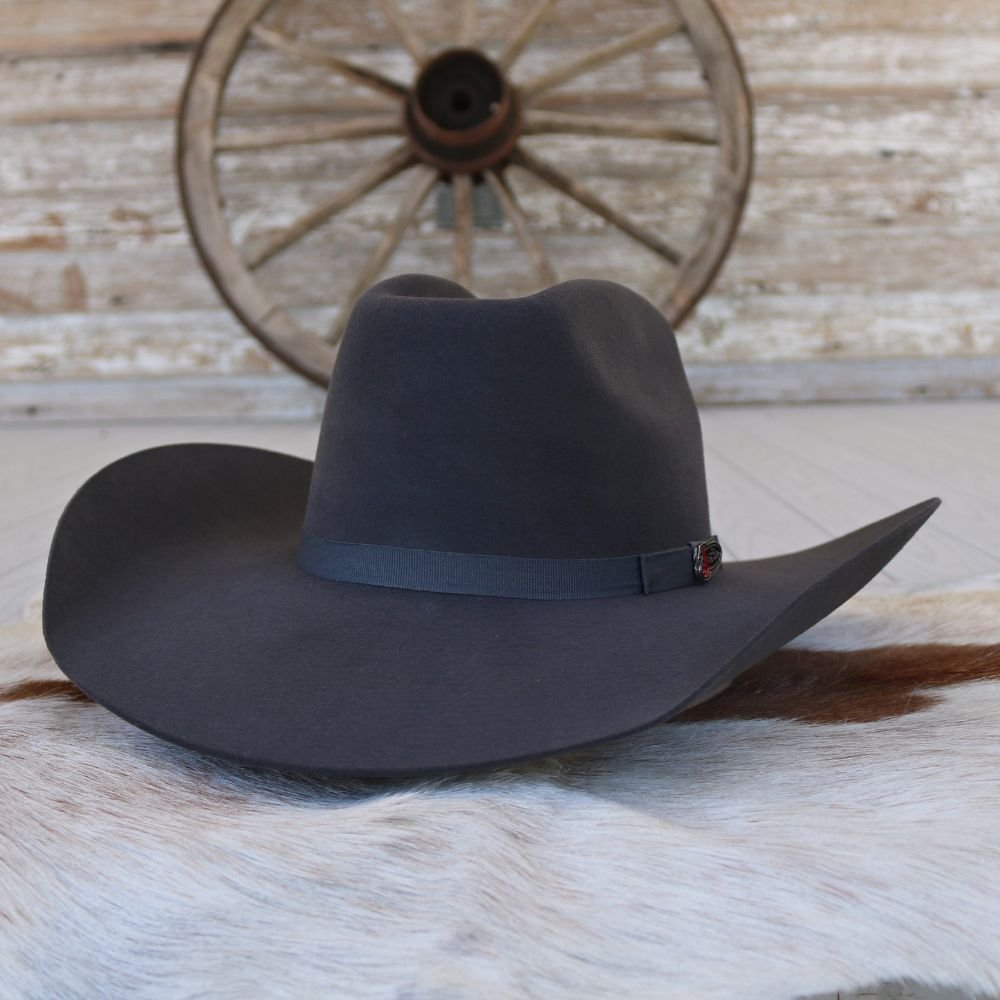 Justin Owen 2X Smoke Cowboy Hat Wool Felt Brick Crown Western Hat