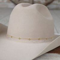 14K Gold Plated Star Chain Hat Band