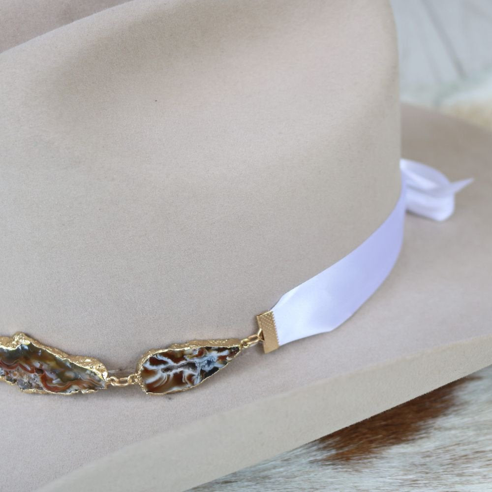 Geode Slice Beige Hat Band – Shiloh