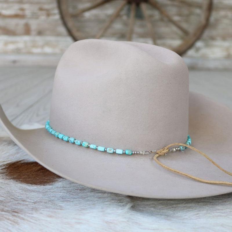 Chunky Turquoise Stone Hat Band - West