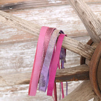 Pink & Purple Leather Hat Band Variety Pack – 4 Pack