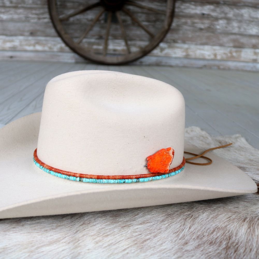 Orange Stone Hat Pin