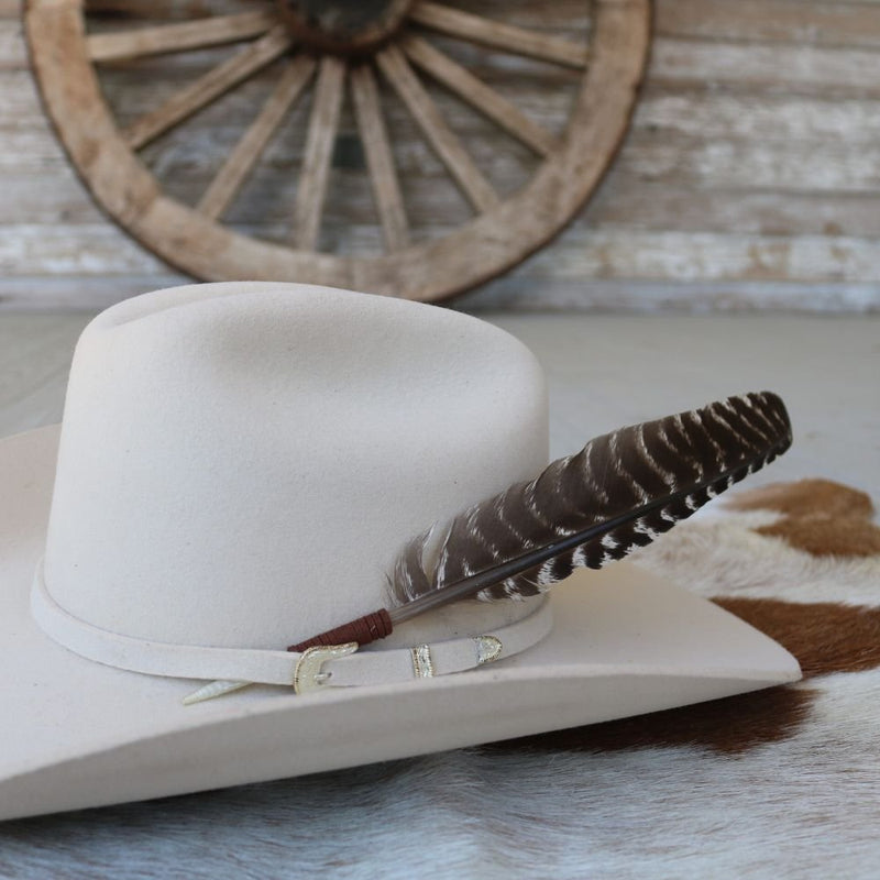 Turkey Feather Hat Accent - The Goliad