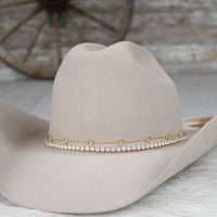 14K Gold Plated Horseshoe Chain Hat Band