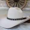 Horsehair Braided Single Tassel Hat Band - Checkers